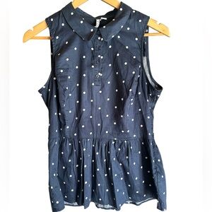 Elle Polka Dot Peplum Top S